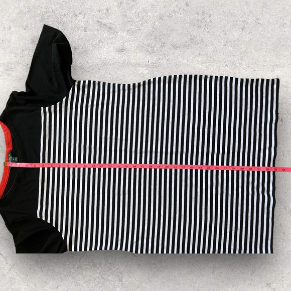 Ralph Lauren LRL Dress Women's 2X Black White Stripe 100% Cotton Short Sheath - Picture 6 of 6